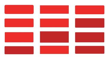 An Organized Collection of Blocks in Shades of Dark Red with Slight Shadowing vector