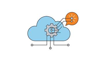 Cloud Computing Innovation New Technology Digital Transformation Strategy New Ideas for Future Growth vector