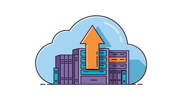 Cloud Computing The Foundation for Modern Digital Transformation Enhancing Innovation Scalability and Security vector