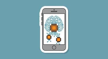 Artificial Intelligence Revolution in Mobile Devices AI Enhancing Smartphone Capabilities and Applications vector