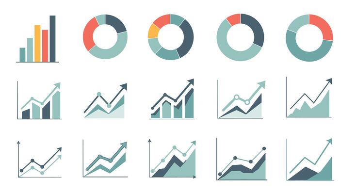 Various Chart Types and Data Visualization Options for Business and Statistical Analysis