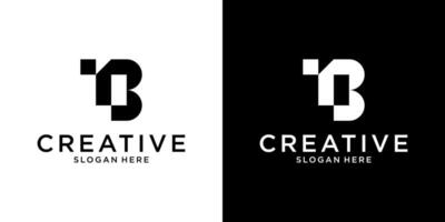 TB or BT initial letter logo design templat vector