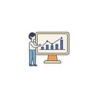 Digital Marketing Performance Monitoring vector