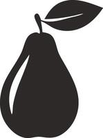 A black and white pear icon on a white background vector