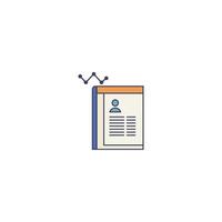 Professional Online Resume vector