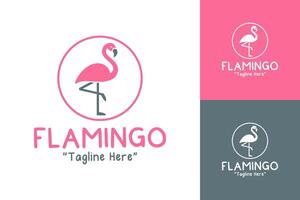 Minimalistic Flamingo Logo for Elegant Business Branding Solutions vector