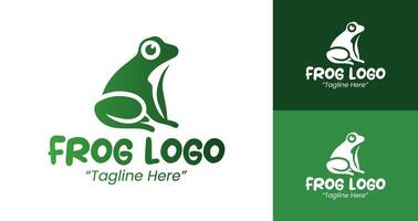 Minimalist Frog Logo for Clean Business Branding and Identity Design vector