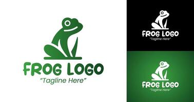 Stylish Frog Logo for Clean Branding and Business Identity Design vector