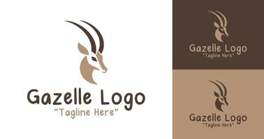 Sophisticated Gazelle Logo in Neutral Colors for Branding and Identity vector