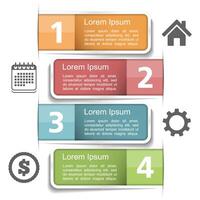 Infographics elements with numbers, icons and place for your text vector