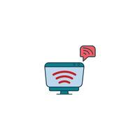 Connected Home Monitor Display vector