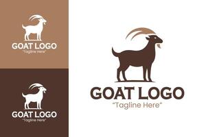 Modern Goat Logo Branding with Customizable Features for Businesses vector