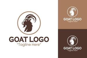 Stylish Goat Head Logo Design with Strong and Bold Features for Branding vector