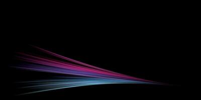 Abstract colorful high speed neon light on black background graphic illustration have blank space. vector