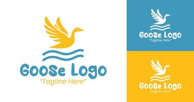 Bright and Colorful Goose Logo Design for Creative Branding vector