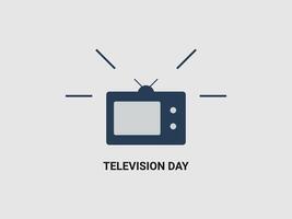 television set icon with an antenna and radiating lines vector