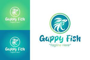 Stylish Guppy Fish Logo with Unique Design for Business Branding vector