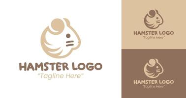 Customizable Hamster Logo Design for Unique Brand Identity vector