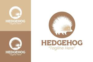 Customizable Hedgehog Logo for Business Branding and Identity vector