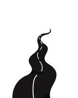 A winding abstract road with a modern minimalist style. Perfect for travel, journey, map, or motion concepts in editorial or design use. vector