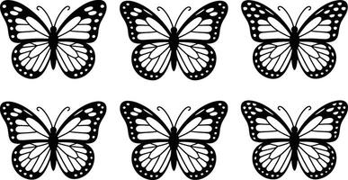 Butterfly silhouette pattern graphic illustration nature insect decorative design vector