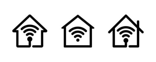 Smart home icon set. Smart home control device icon. Smart house with automation control system icon. Technology concept. vector