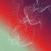 A red and green background with dots vector