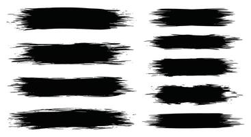 A Diverse Collection of Grunge Brush Strokes for Graphic Design and Illustration Projects vector