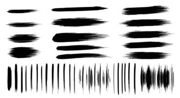 Assortment of Brush Stroke Textures for Use in Different Types of Media vector