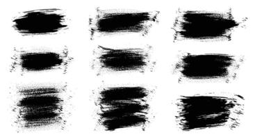Diverse Collection of Ink Splatters Brushstrokes Textures and Background Elements for Artistic Creations vector