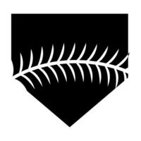 Baseball shield icon. Simple illustration of baseball shield icon for web vector