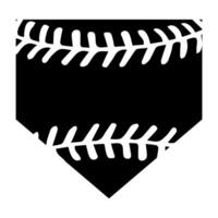 Baseball black and white icon. Simple illustration of baseball black and white icon for web design isolated on white background vector