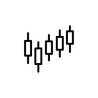 Simple candlestick chart illustration. Visual representation of financial market data. vector