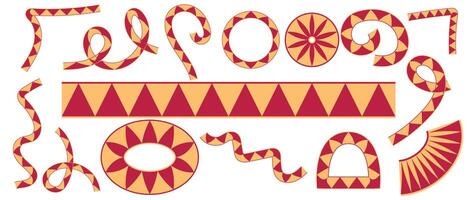 Seamless border with object brush vector