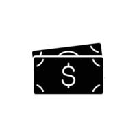 A simple icon depicting a stack of money, representing finance and wealth. vector