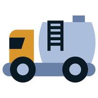 Tanker Truck Flat Icon, Flat Design Style Icon Symbol vector