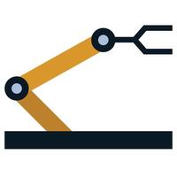 Mechanical Arm Flat Icon, Flat Design Style Icon Symbol vector