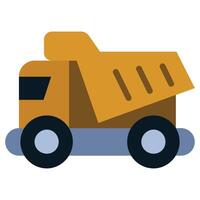 Mining Truck Flat Icon, Flat Design Style Icon Symbol vector