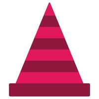 Road Cone Flat Icon, Flat Design Style Icon Symbol vector