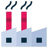 Factory Flat Icon, Flat Design Style Icon Symbol vector