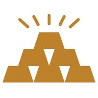 Gold Bar Flat Icon, Mining Icon Concept in Flat design style illustration vector