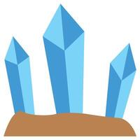 Mining Gems Flat Icon, Mining Icon Concept in Flat design style illustration vector