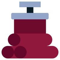 Detonation Flat Icon, Mining Icon Concept in Flat design style illustration vector