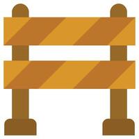 Barrier Flat Icon, Mining Icon Concept in Flat design style illustration vector