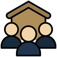 Real Estate Agent Icon, Outline Flat Design Style Icon Symbol vector