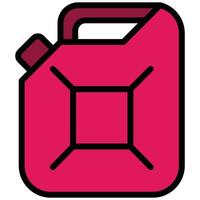 Jerrycan Outline Flat Icon, Outline Flat Design Style Icon Symbol vector