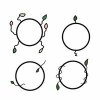 Simple Nature Ring with Creeper Design vector