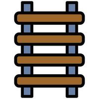 Rail Outline Flat Icon, Mining Icon Concept in Outline Flat design style illustration vector