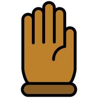 Safety Glove Outline Flat Icon, Mining Icon Concept in Outline Flat design style illustration vector