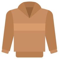 Hoodie Flat Icon, Flat Design Style Icon Illustration vector